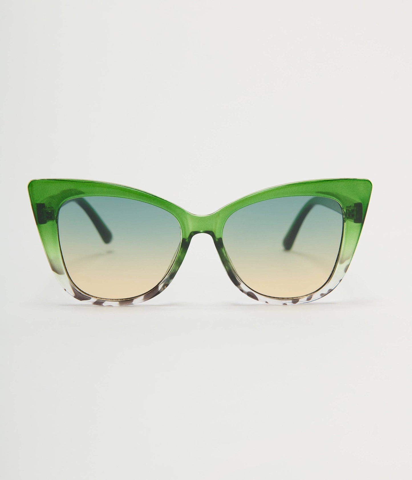Unique Vintage Green Ombre Cat Eye Sunglasses