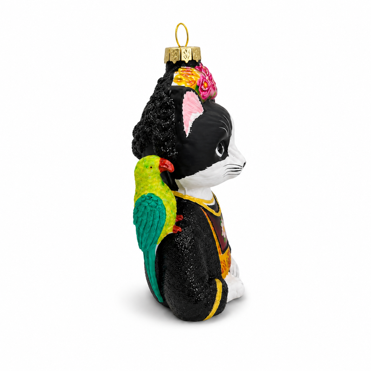 Frida Kahlo Tuxedo Cat Ornament 