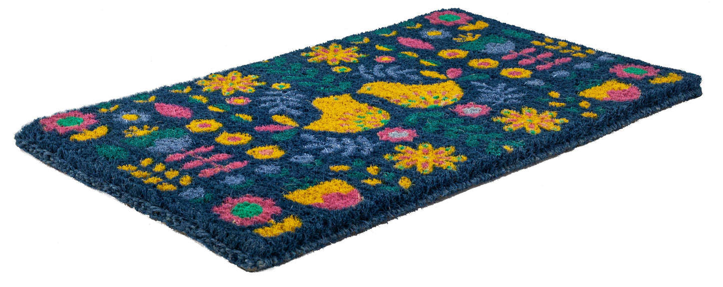 Joyful Scandi Handwoven Coconut Fiber Doormat