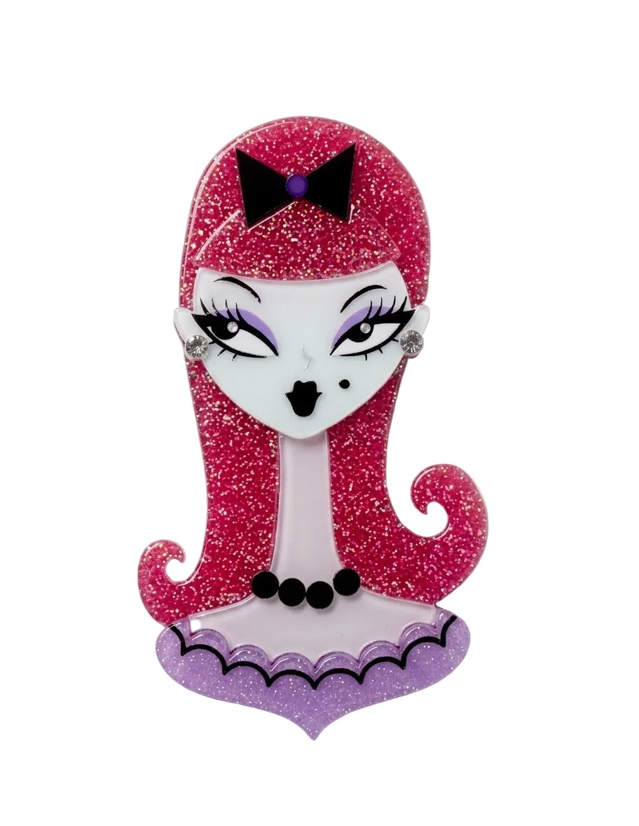 Bubblegum Boo Spooky Doll Brooch By Miss Fluff X Lipstick & Chrome
