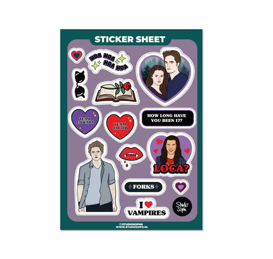 I Love Vampires Sticker Sheet