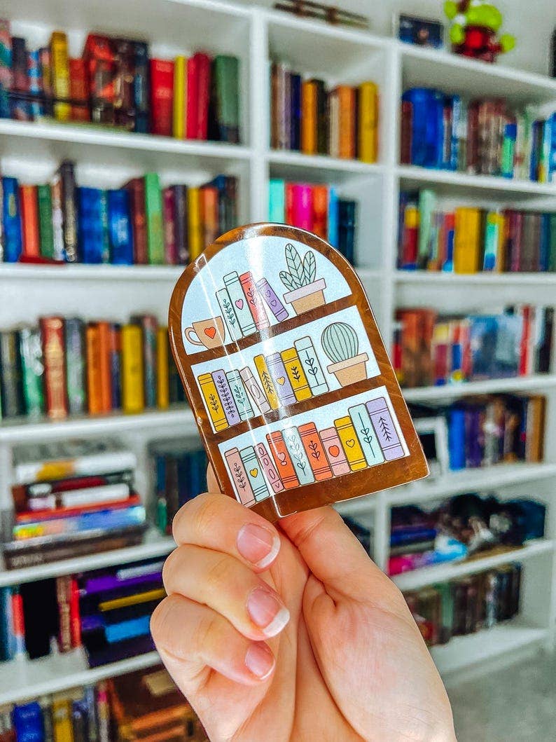 Cozy Bookshelf Hair Claw Clip