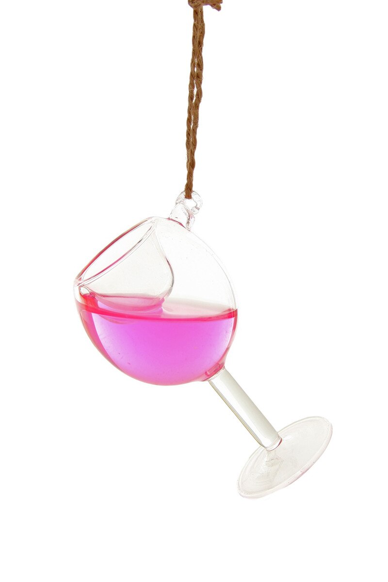 Glass of Blush Wine Ornament