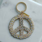 Peace Daisy Enamel Keychain