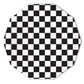 BLACK AND WHITE SIGNATURE CHECKER DINNER PLATES