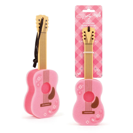 Dolly Parton Pink Guitar Bottle Brush Long-Handle Sponge