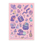 Witch and Sorcery Pastel Goth Kawaii Glitter Sticker Sheet