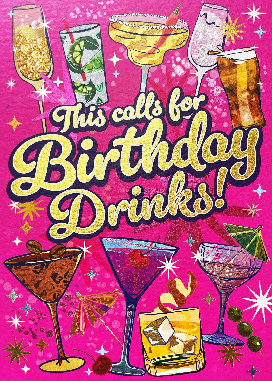 Birthday Drinks Greeting Card