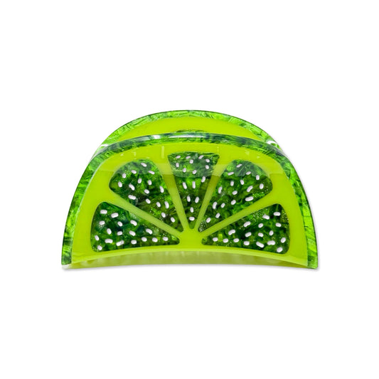 Large Lime Slice Hair Claw