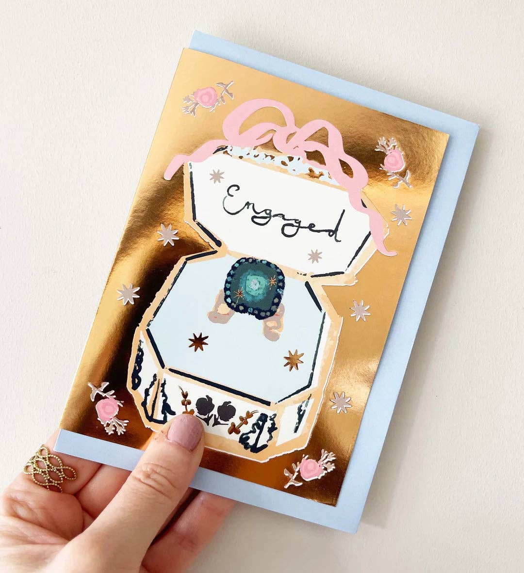 Vintage Engagement Card