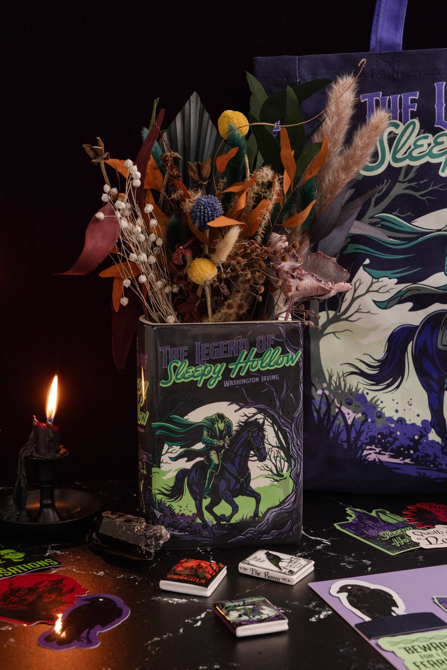 (Case Pack) Large Book Vase, Sleepy Hollow