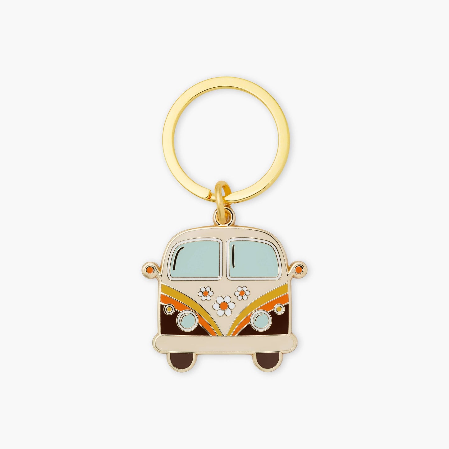 VW bus keychain on a white background