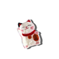 Maneki-neko cat hair claw with a red collar on a white background