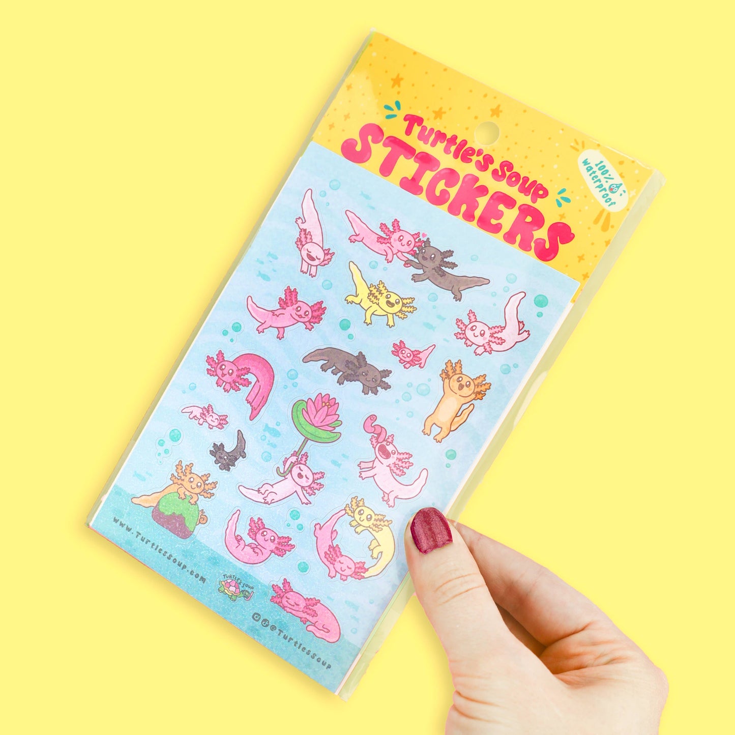 Axolotl Vinyl Sticker Sheet