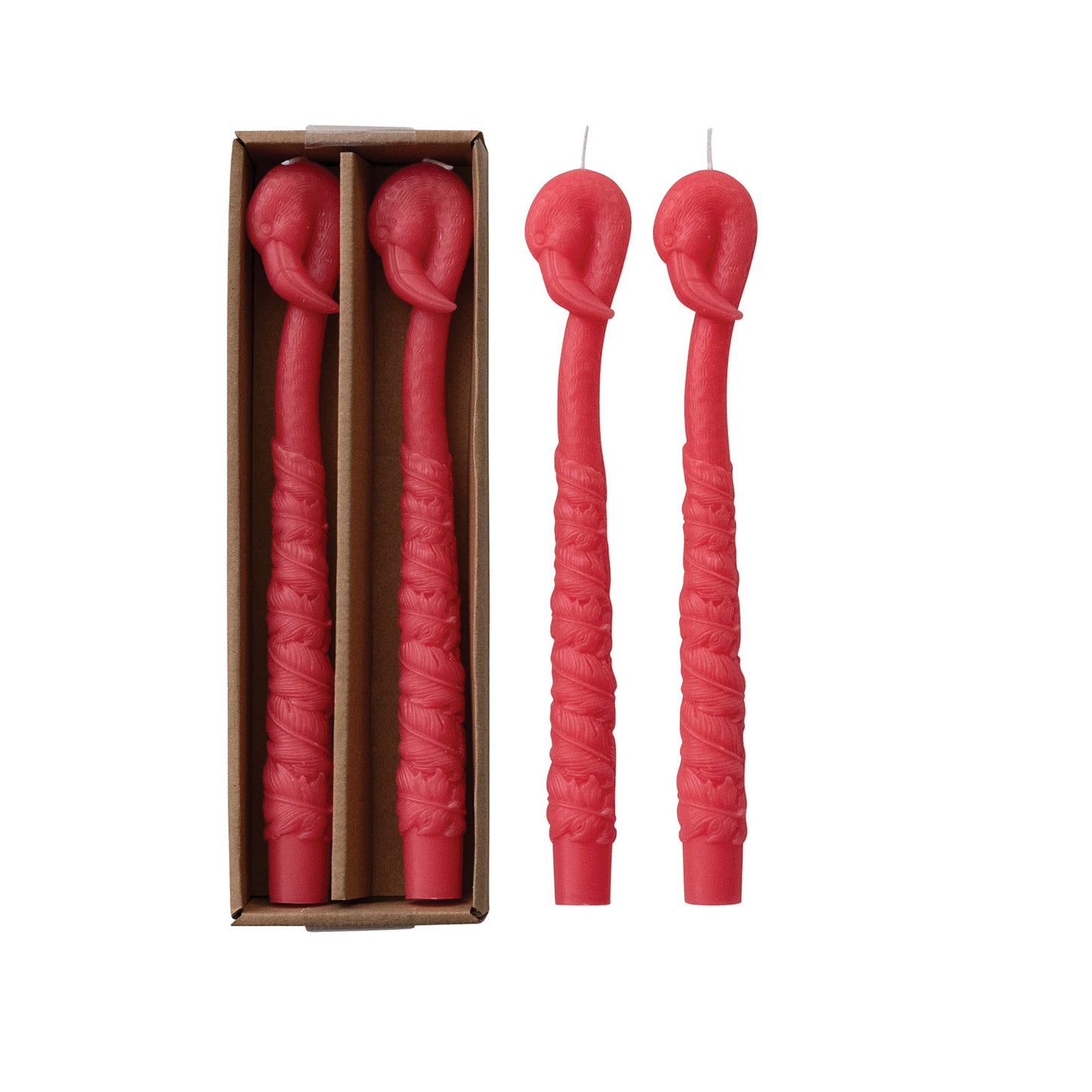 Flamingo Shaped Taper Candles in Box