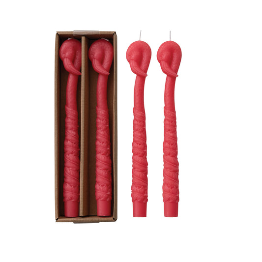 Flamingo Shaped Taper Candles in Box