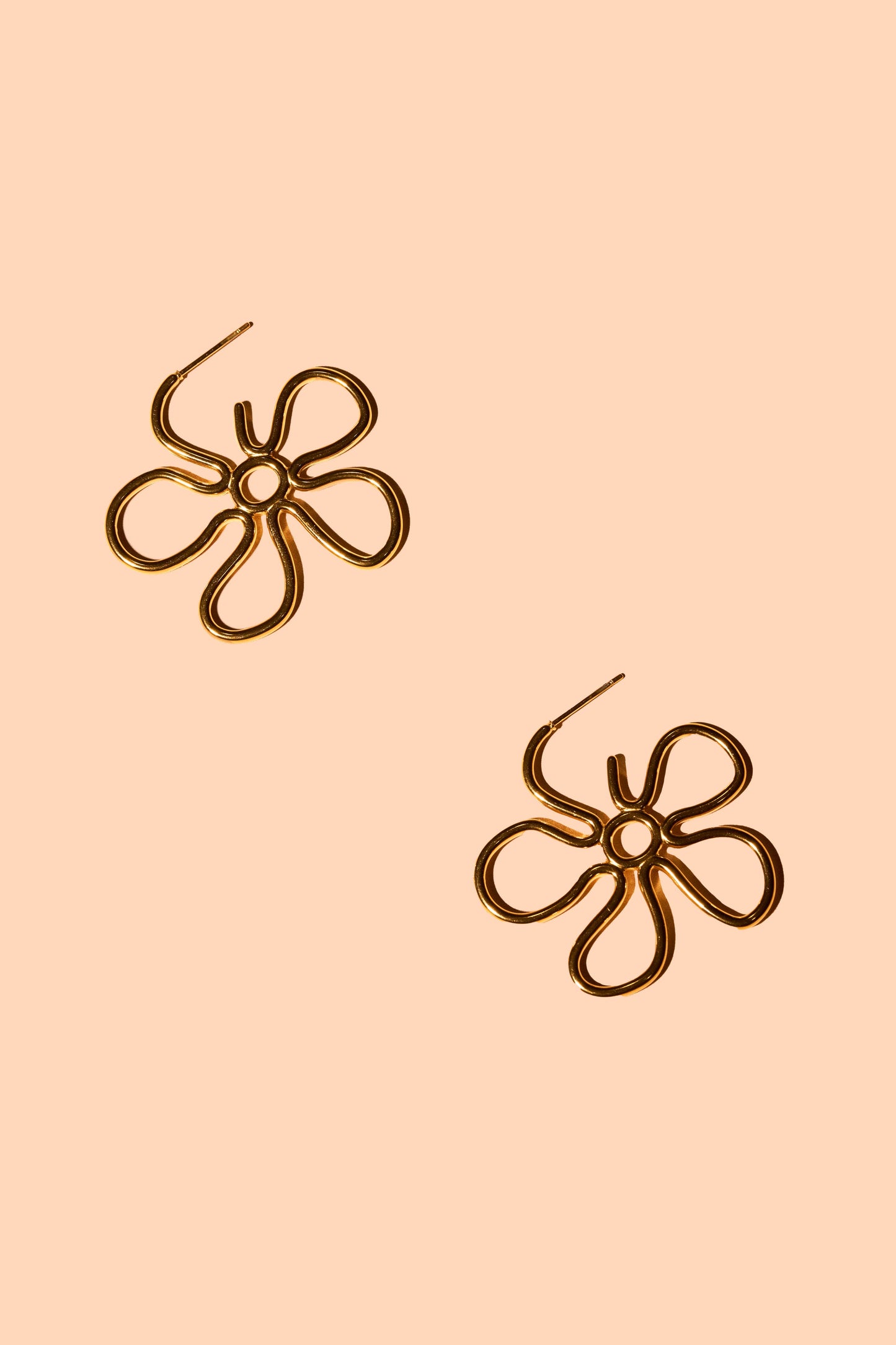 Flower Buttercup Hoop Earrings