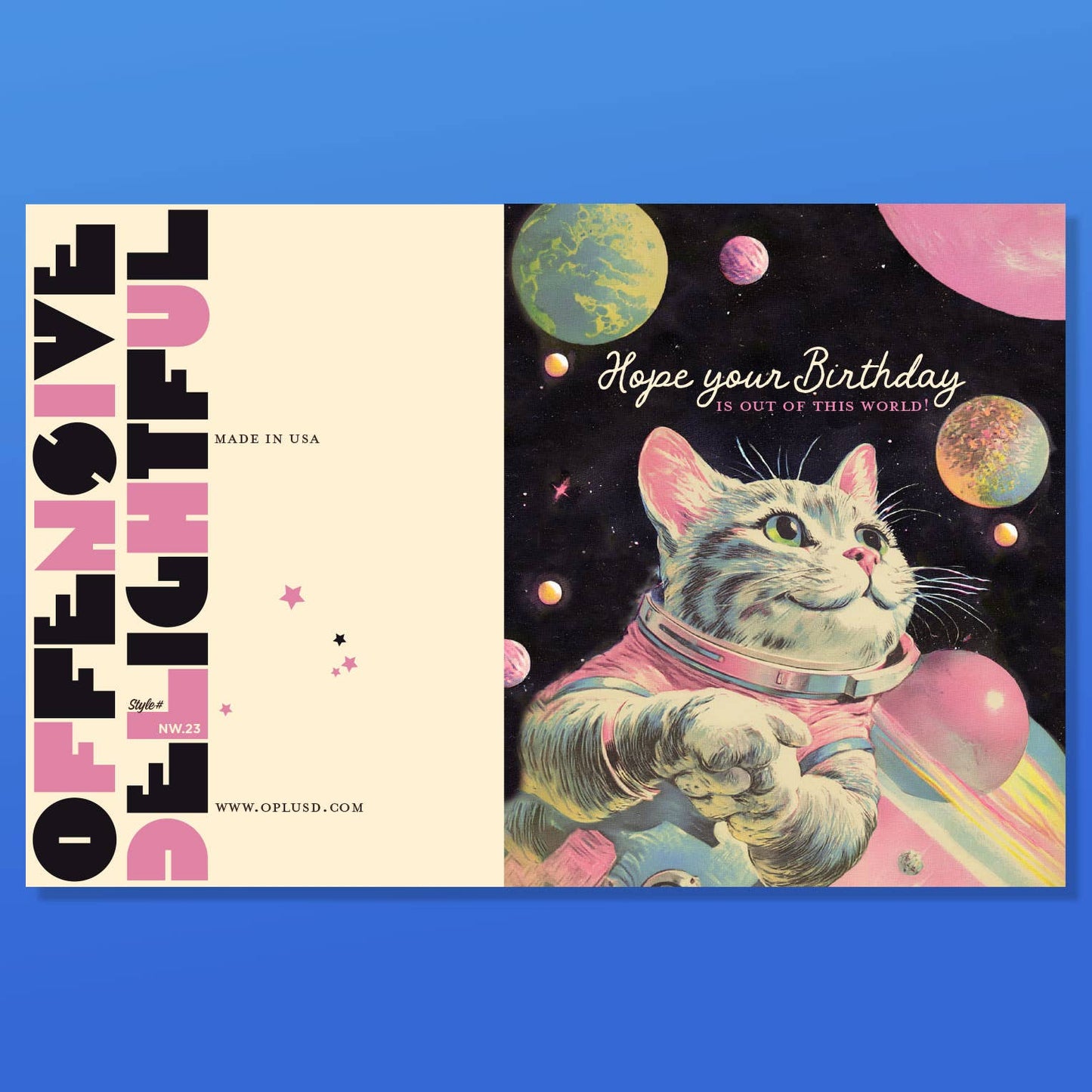 Space-cat Birthday Card