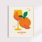 Aperol Cocktail Print 11x14