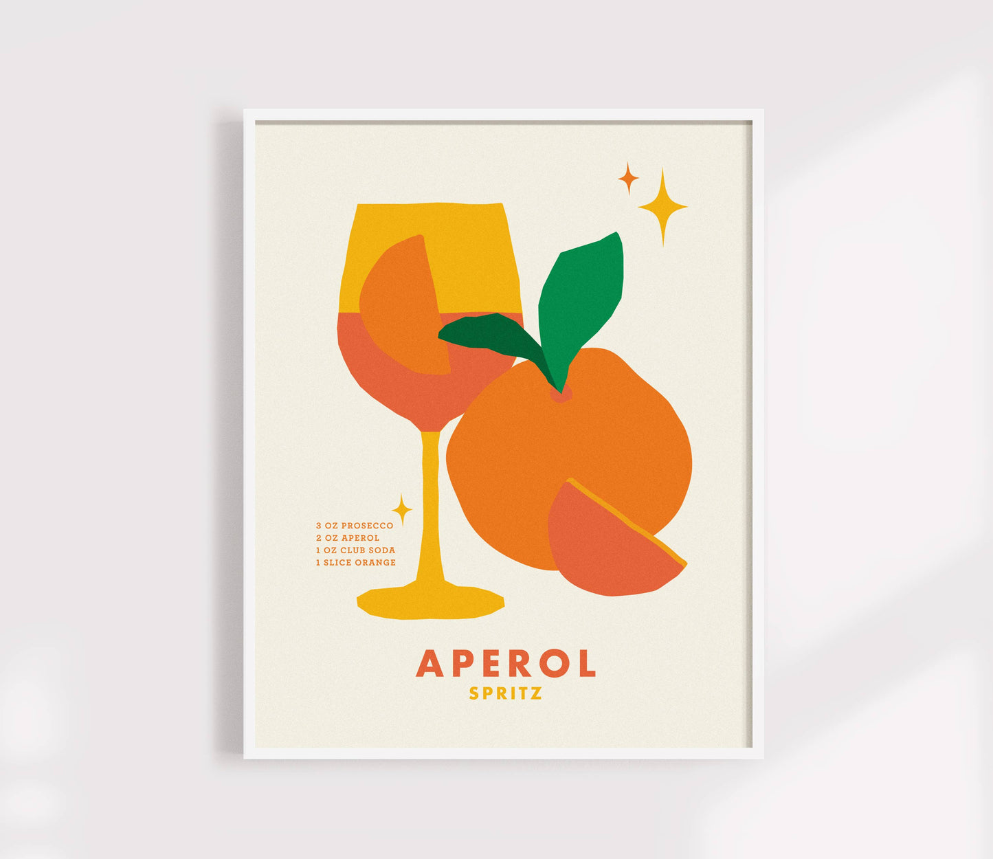 Aperol Cocktail Print 11x14