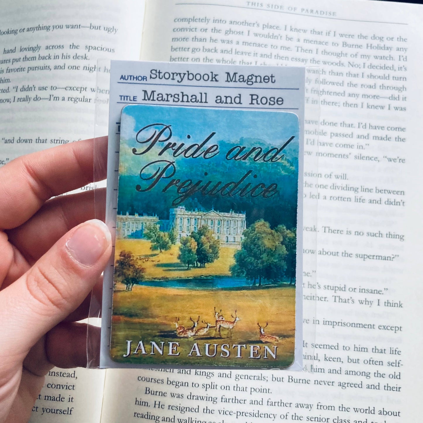 Pride and Prejudice Pemberley Bookish Wooden Magnet