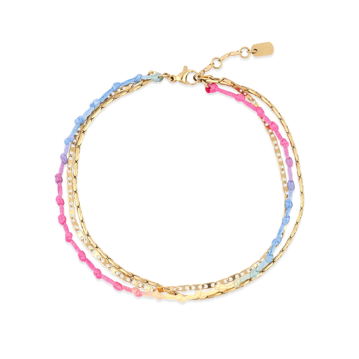 Ombre Knot Layered Gold Anklet
