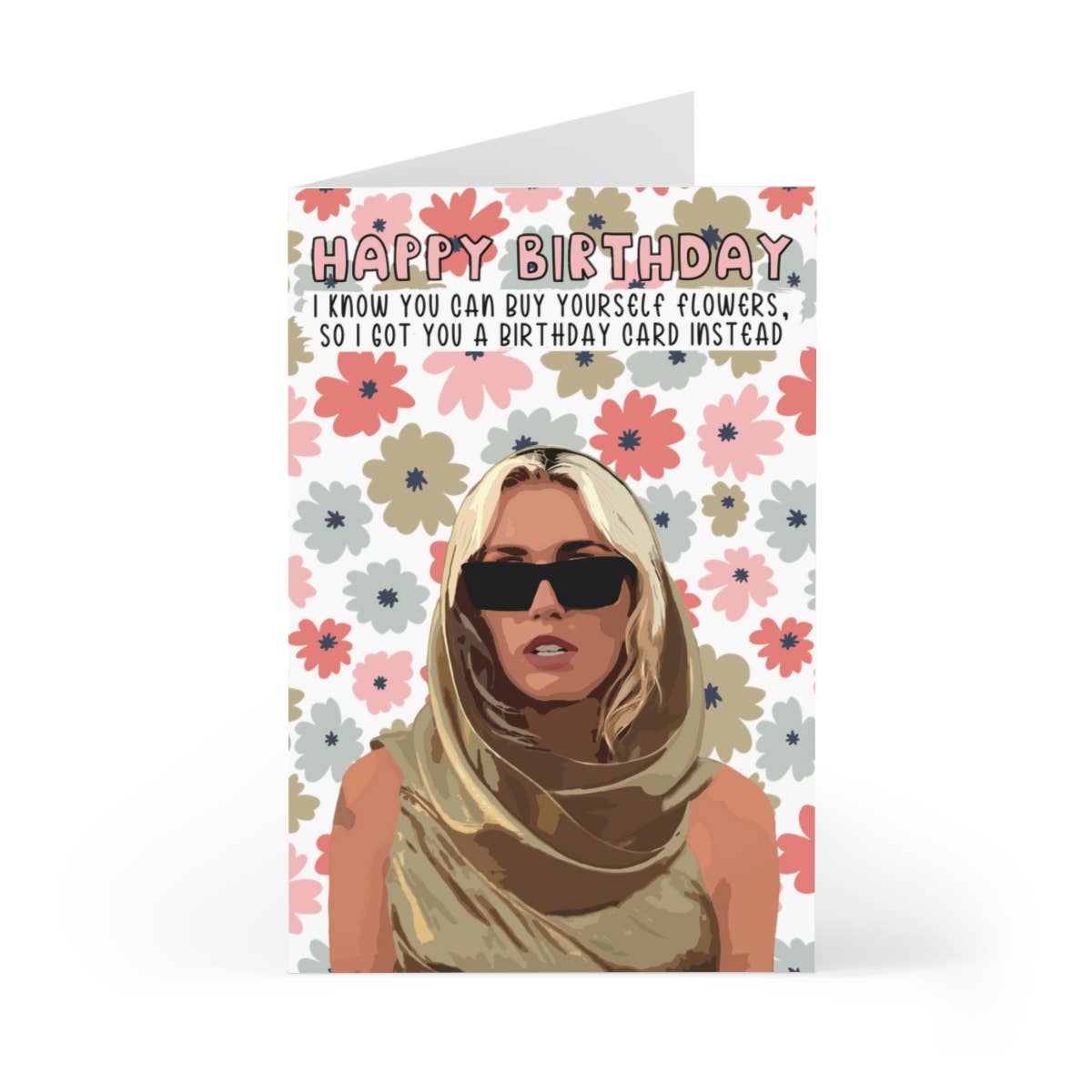 Buy Yourself Flowers Pop Culture Birthday Card