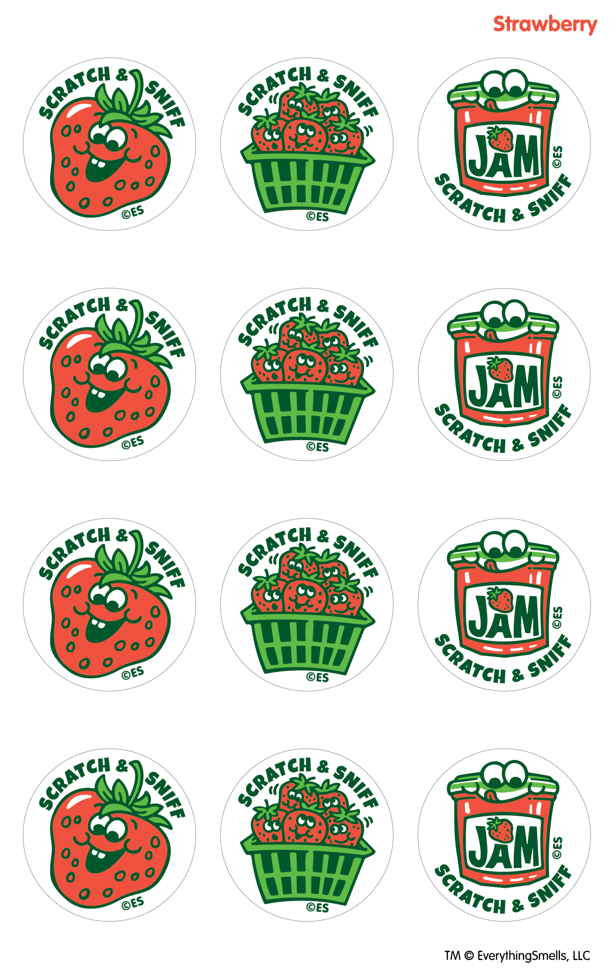 Strawberry Scratch & Sniff Stickers