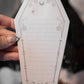 Last Writes Coffin Sticky Notes