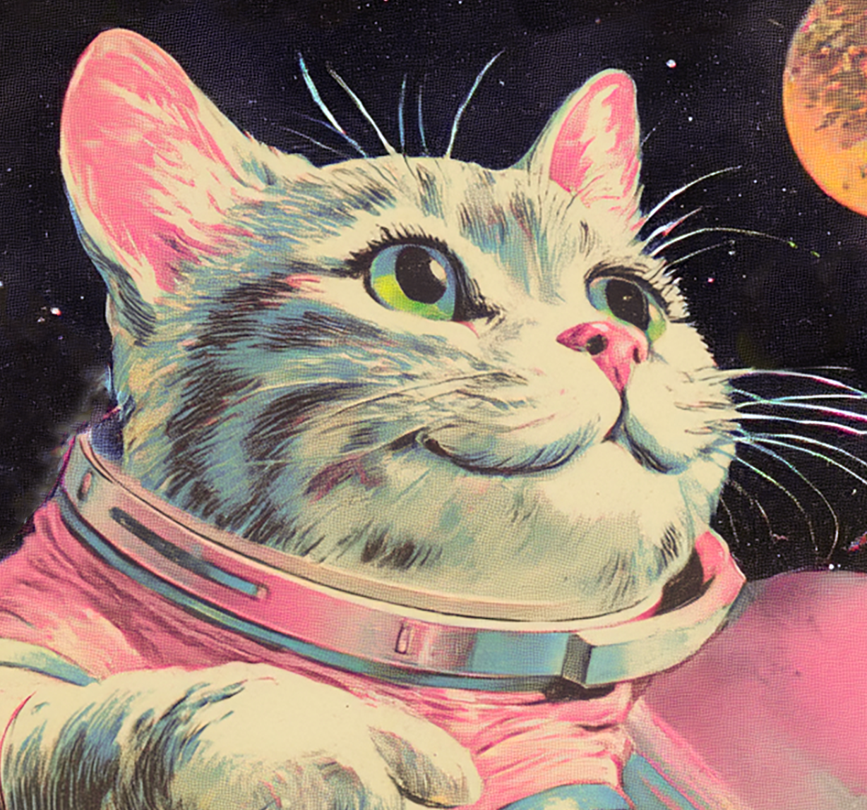 Space-cat Birthday Card