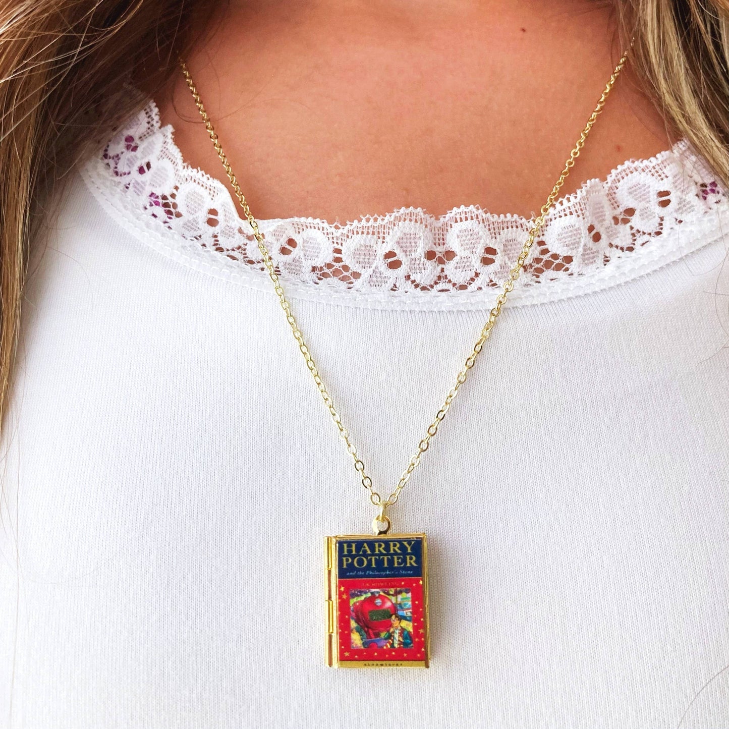 Harry Potter Book Locket Necklace