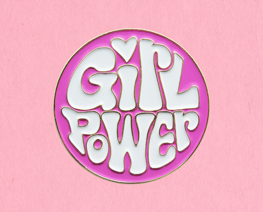 Girl Power enamel lapel pin