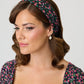 Black Ditzy Rose Hair Scarf