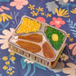 Large TV Dinner Hair Claw Clip