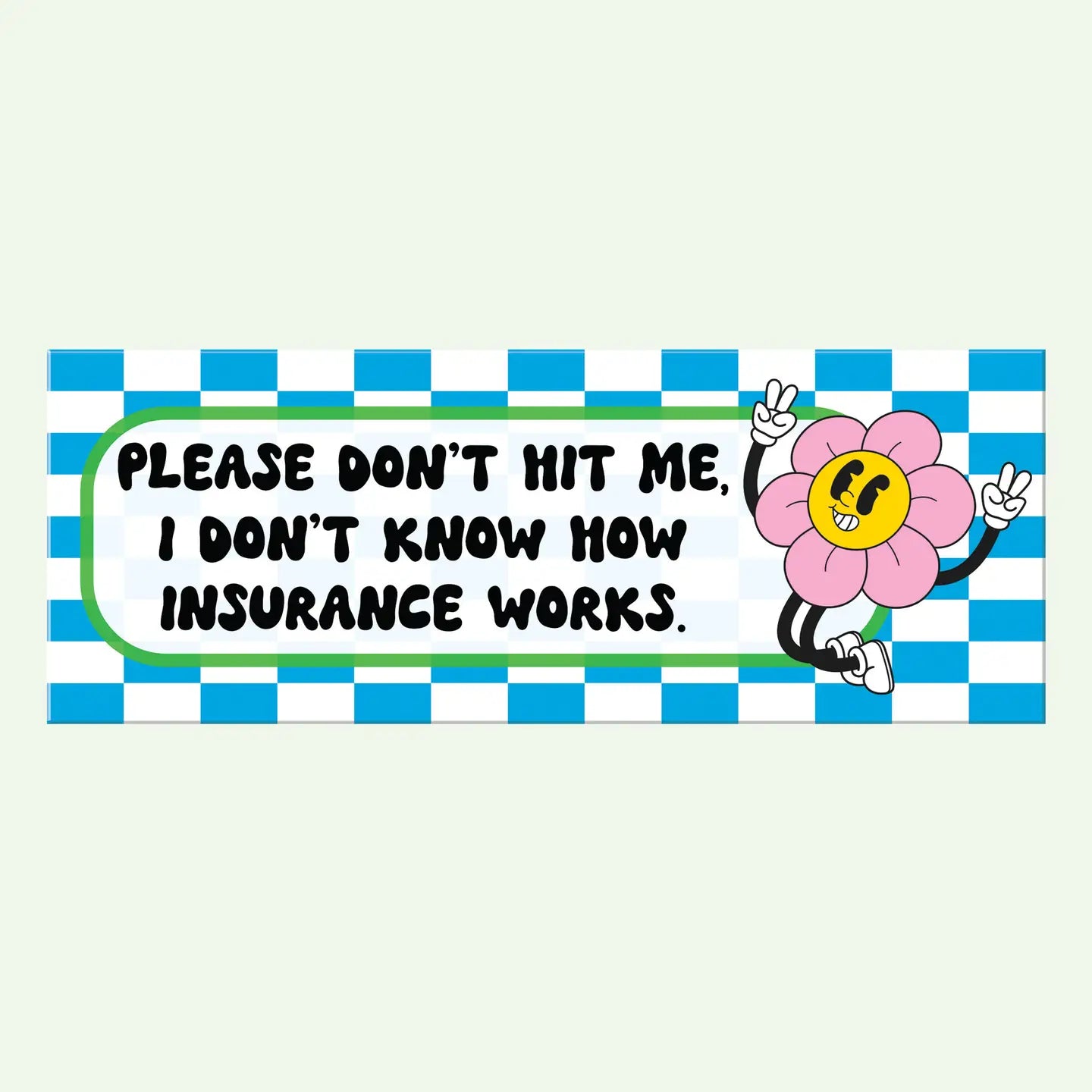 Please Don't Hit Me Bumper Sticker Decal