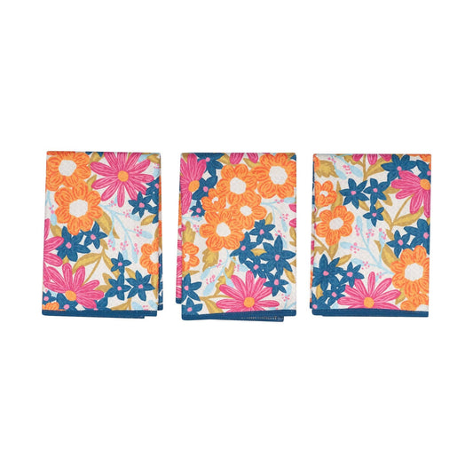 Mighty Mini Towel Set of 3: Reversible Iris & Sea Mini Blooms