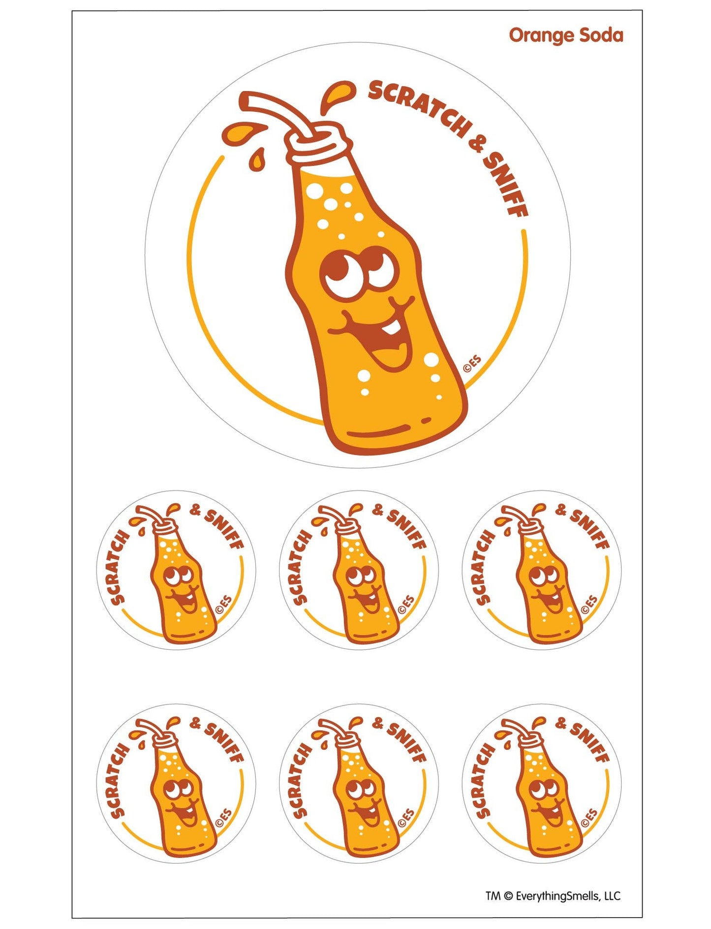 Orange Soda Scratch & Sniff Stickers