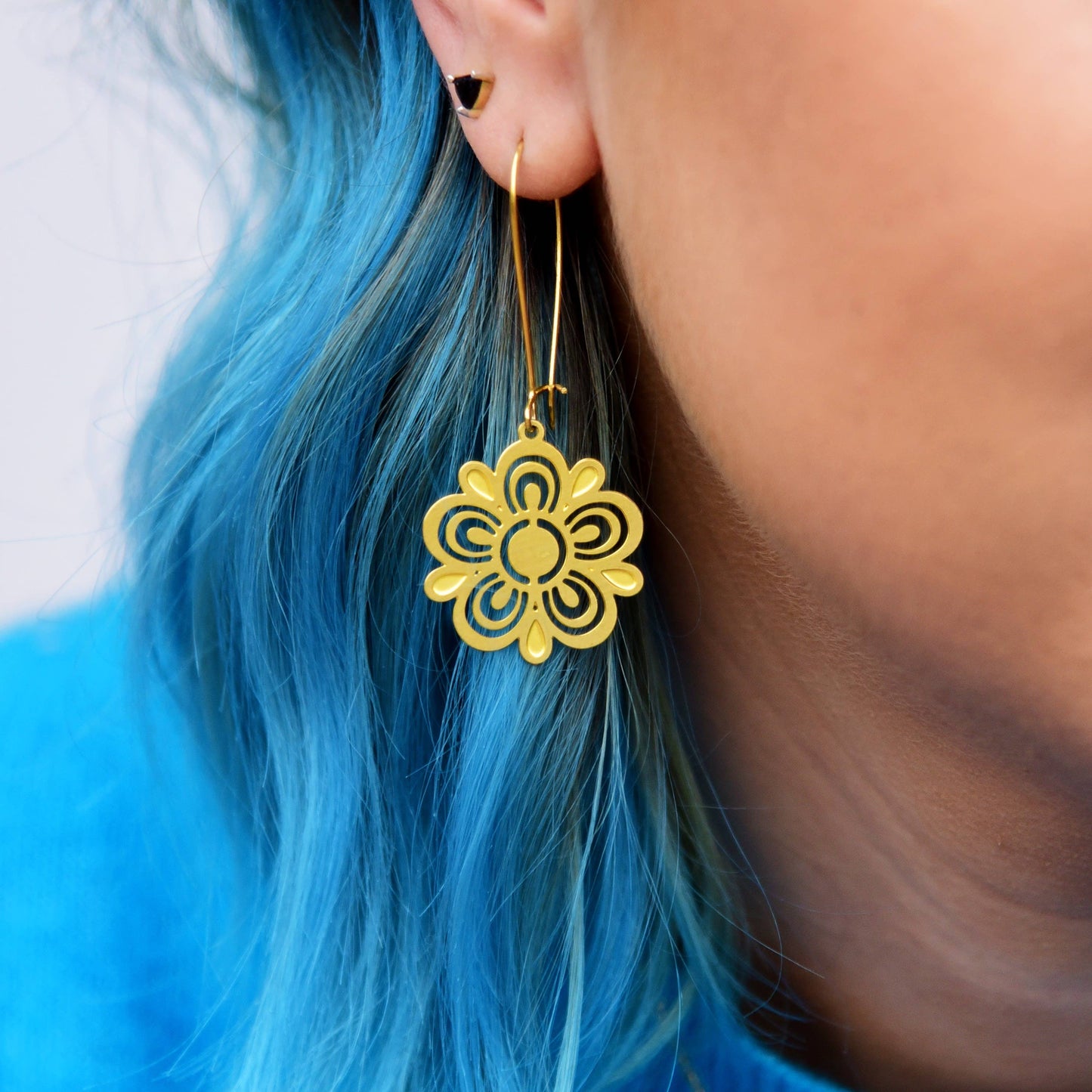 Retro Pyrex Butterfly Flower Earrings