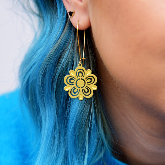 Retro Pyrex Butterfly Flower Earrings