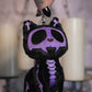 Ultra Violet Skelekitty Plush Keychain