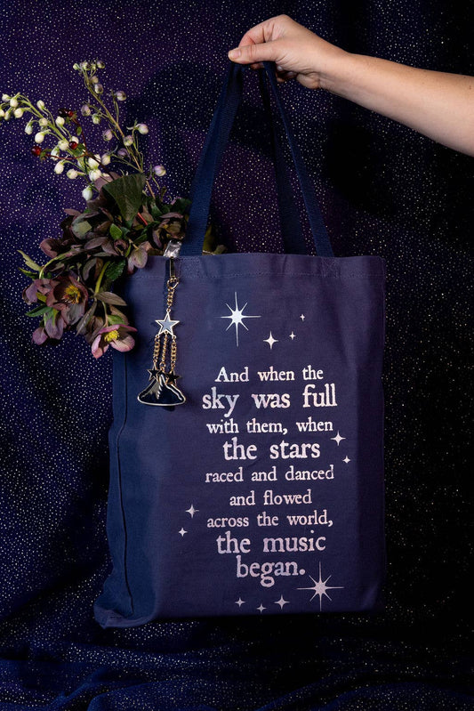 Enamel Bag Charm, Mountains and Stars