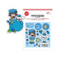 Pipsticks sticker sheet with character and blueberries on a white background