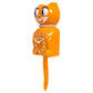 Orange cat clock with pearls on a white background