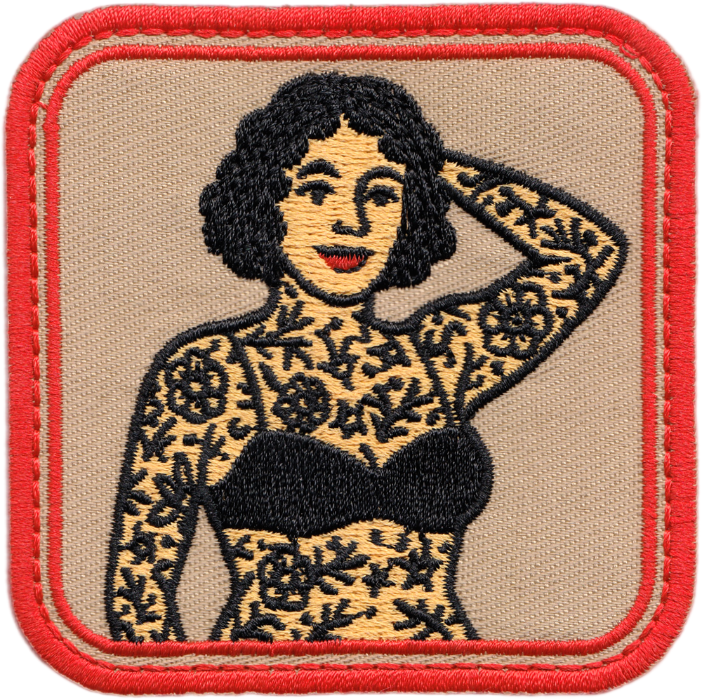 Patch - Circus Tattooed Lady Carnival Freak Show