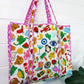 Tote Bags Quilted | Large Travel Tote | Lucky Vibes White