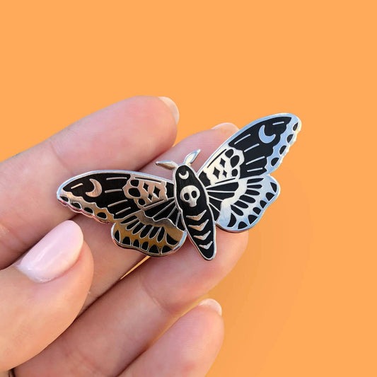 Midnight Menagerie Moon Moth Hard Enamel Pin