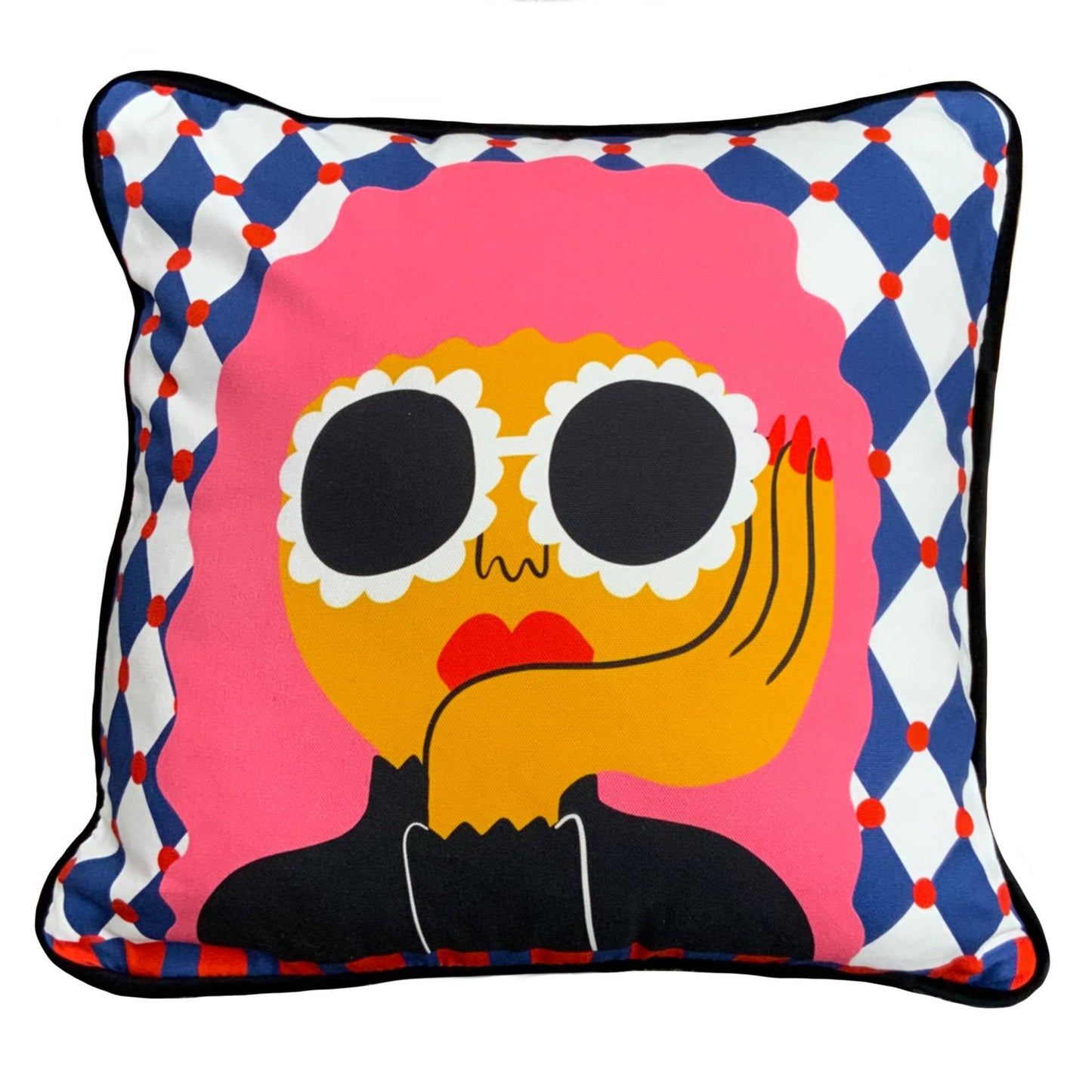 Bubblegum Lady Pillow Cover