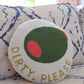 Dirty Olive Throw Pillow