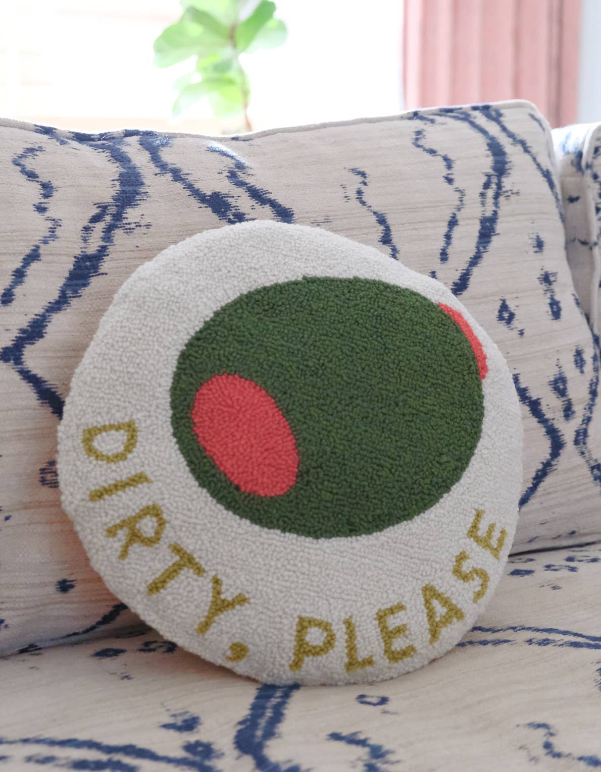 Dirty Olive Throw Pillow