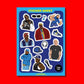 Rappers Hip Hop Rap Sticker Sheet